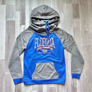 University of Florida UF Gators Cowl Neck Hoodie Mens Blue Gray Orange | Size S